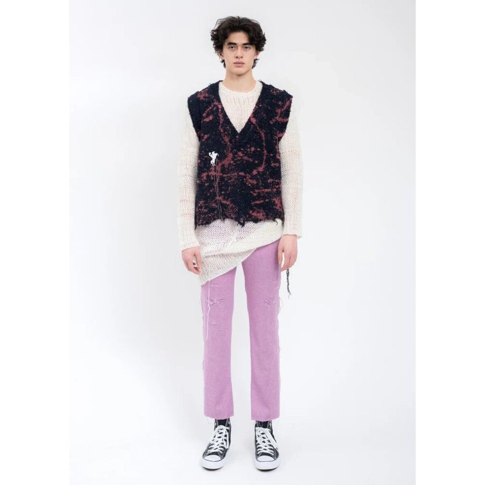 Doublet Upcycle Winder Yarn Pullover Limited 12/14 One Size White Sweater $790 - Picture 12 of 16